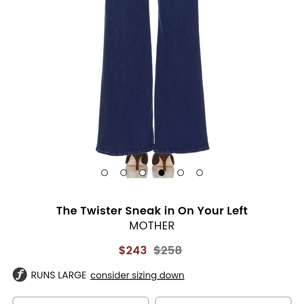MOTHER Dark Blue Flared Jeans